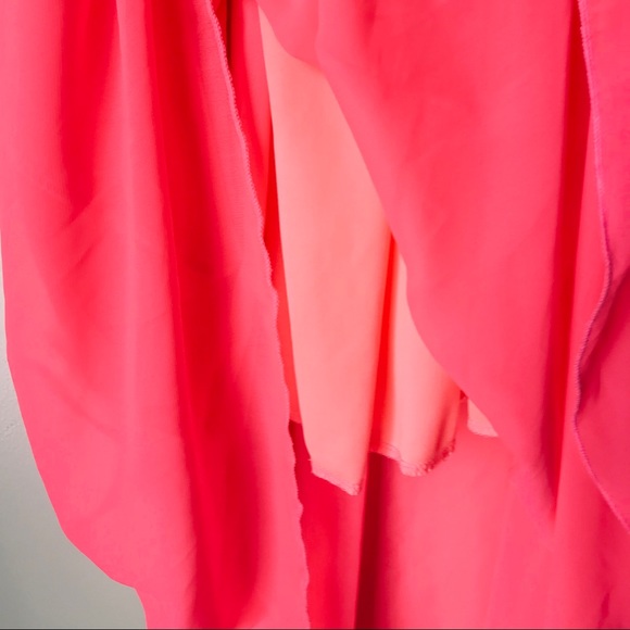 Pinkblush Chiffon Colorblock Maternity Maxi Dress - Picture 4 of 5